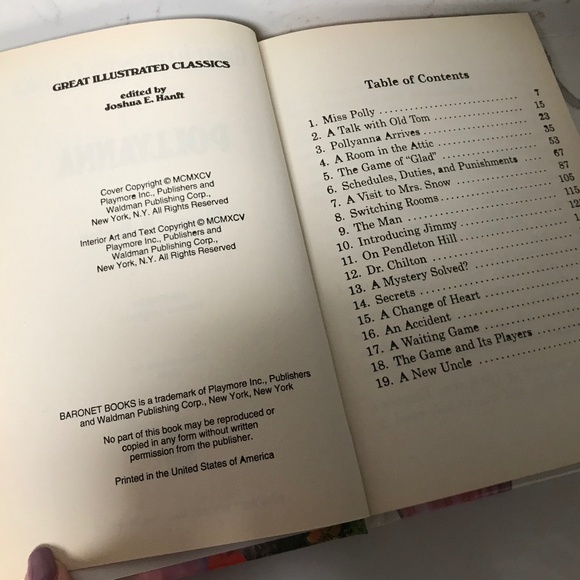 Pollyanna Great Illustrated Classics Book 1995 Hard Cover Vintage Mint - Picture 5 of 6